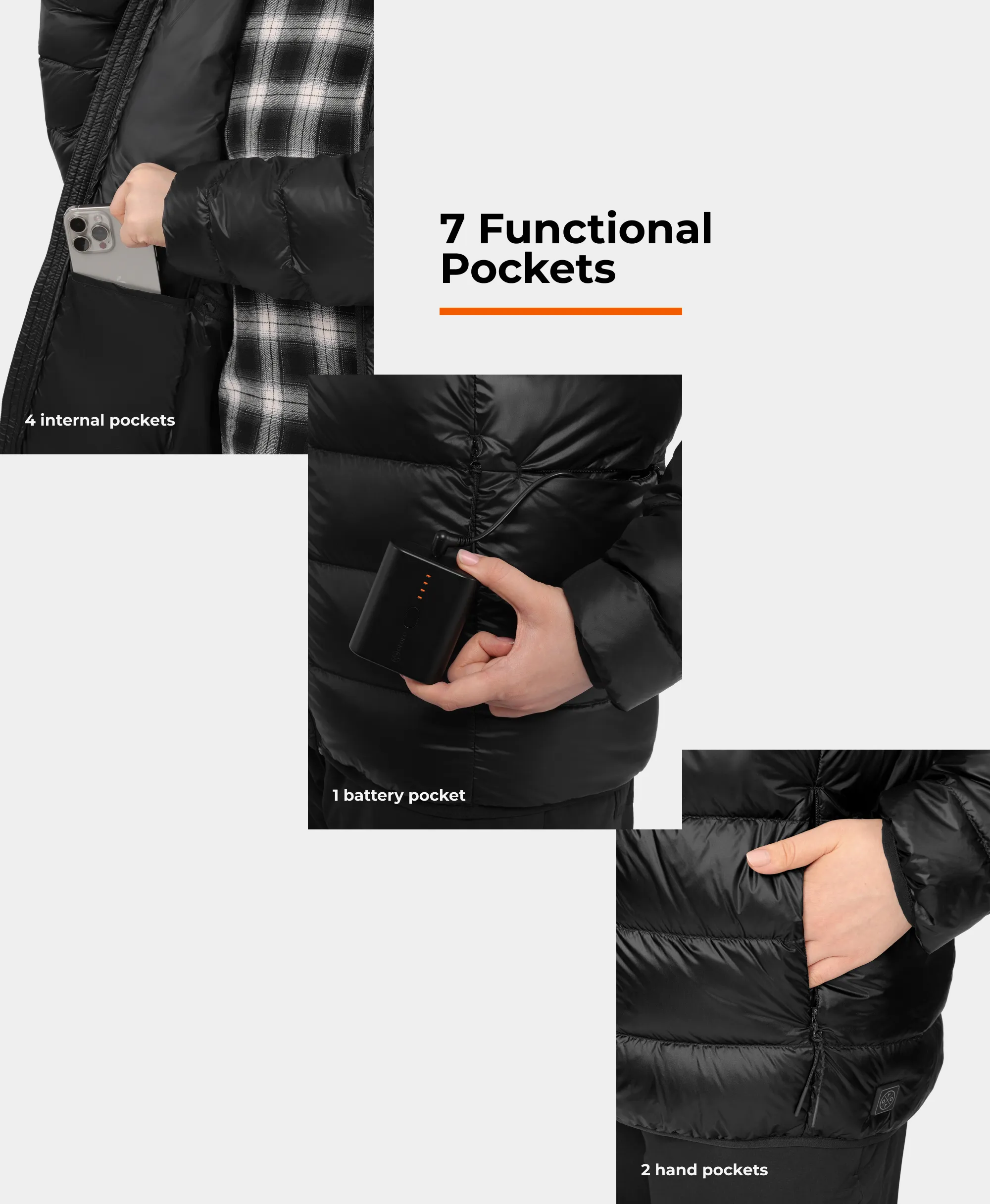 Aero Women's 4-Zone Packable Heated Down Jacket - Image 16