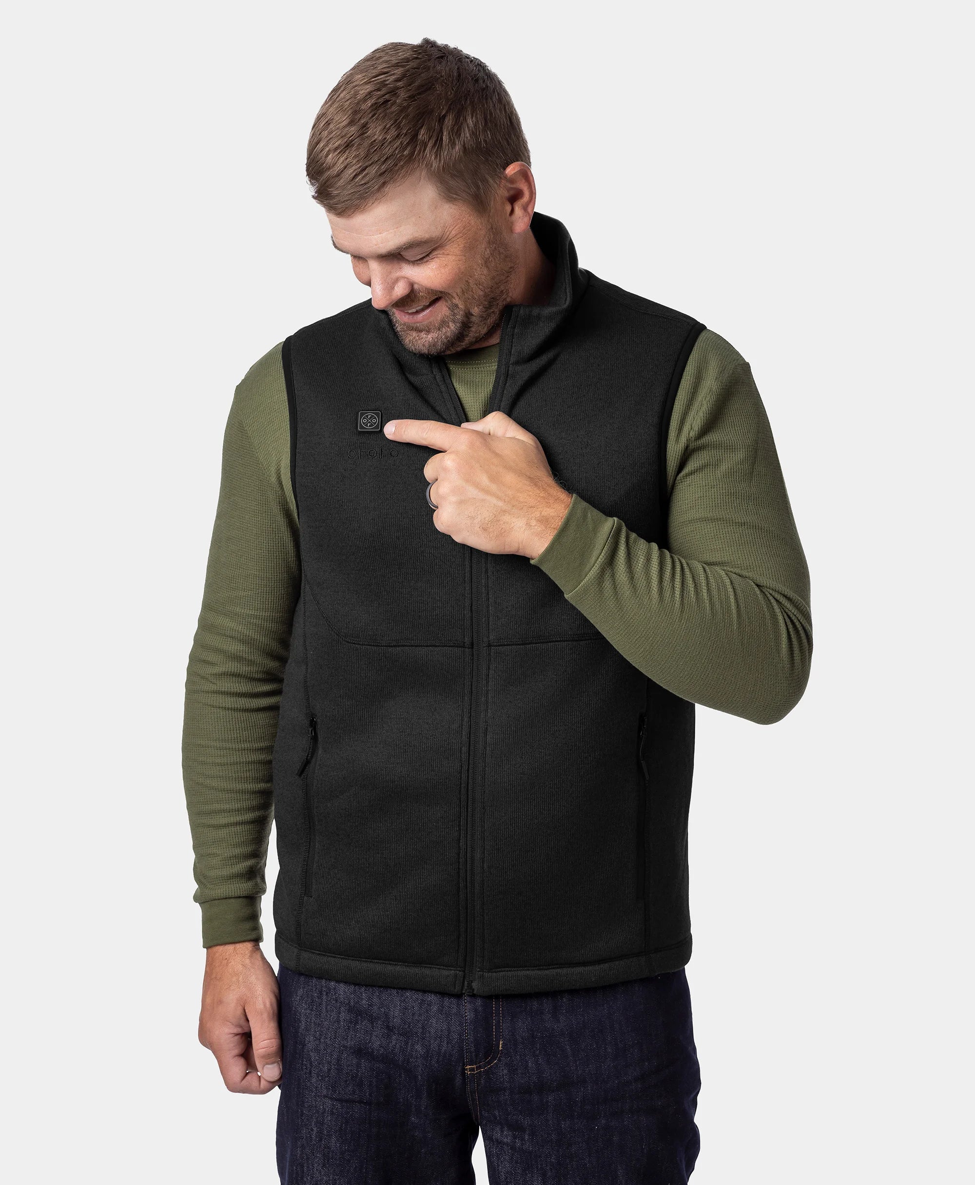Augusta Tournament Men's 4-Zone Heated Sweater Fleece Vest (Apparel Only) - Image 14
