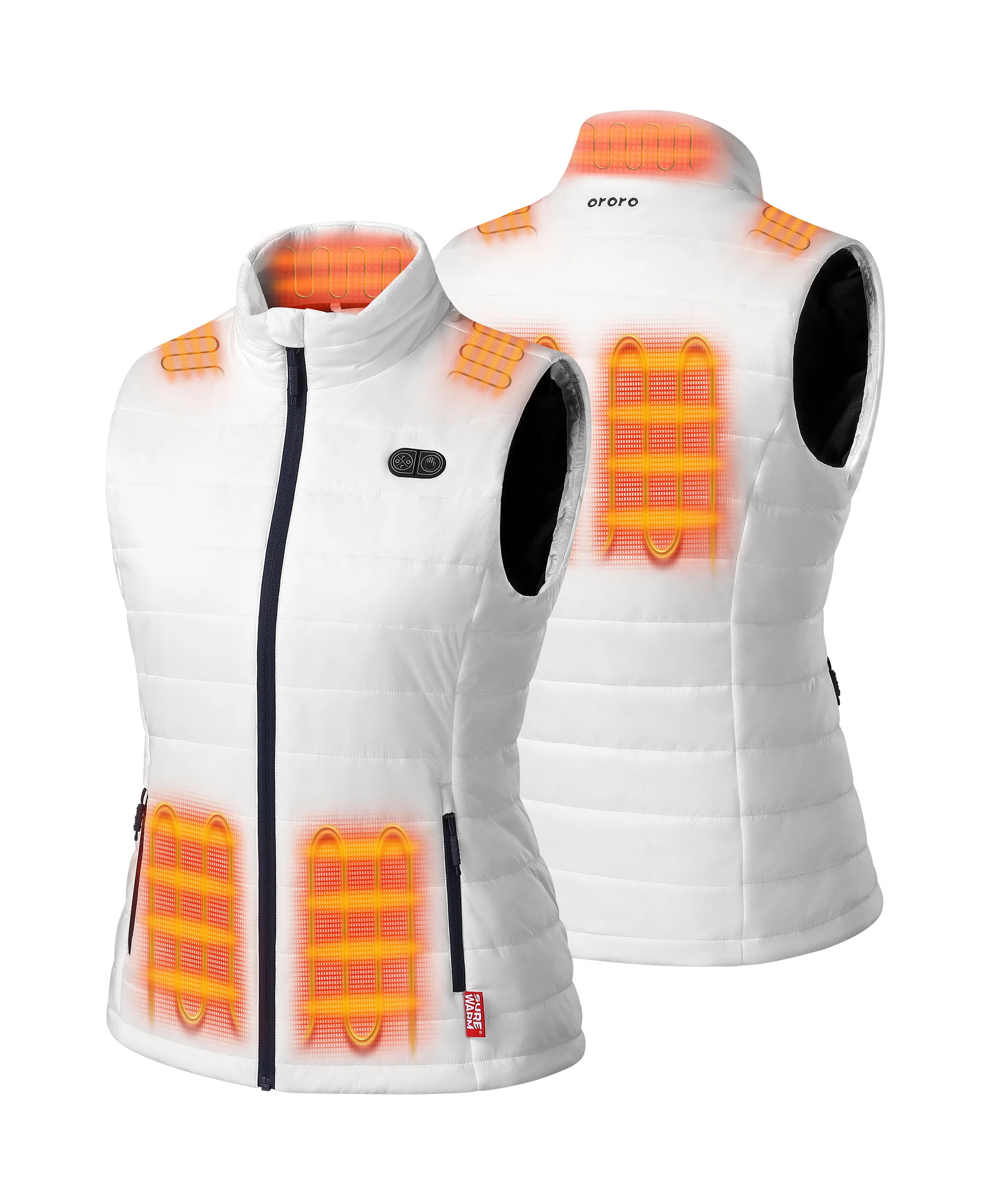 (Open-box) SureWarm® Women's 7-Zone Dual-Control Classic Pro Heated Vest (Battery Set Not Included) - Image 17
