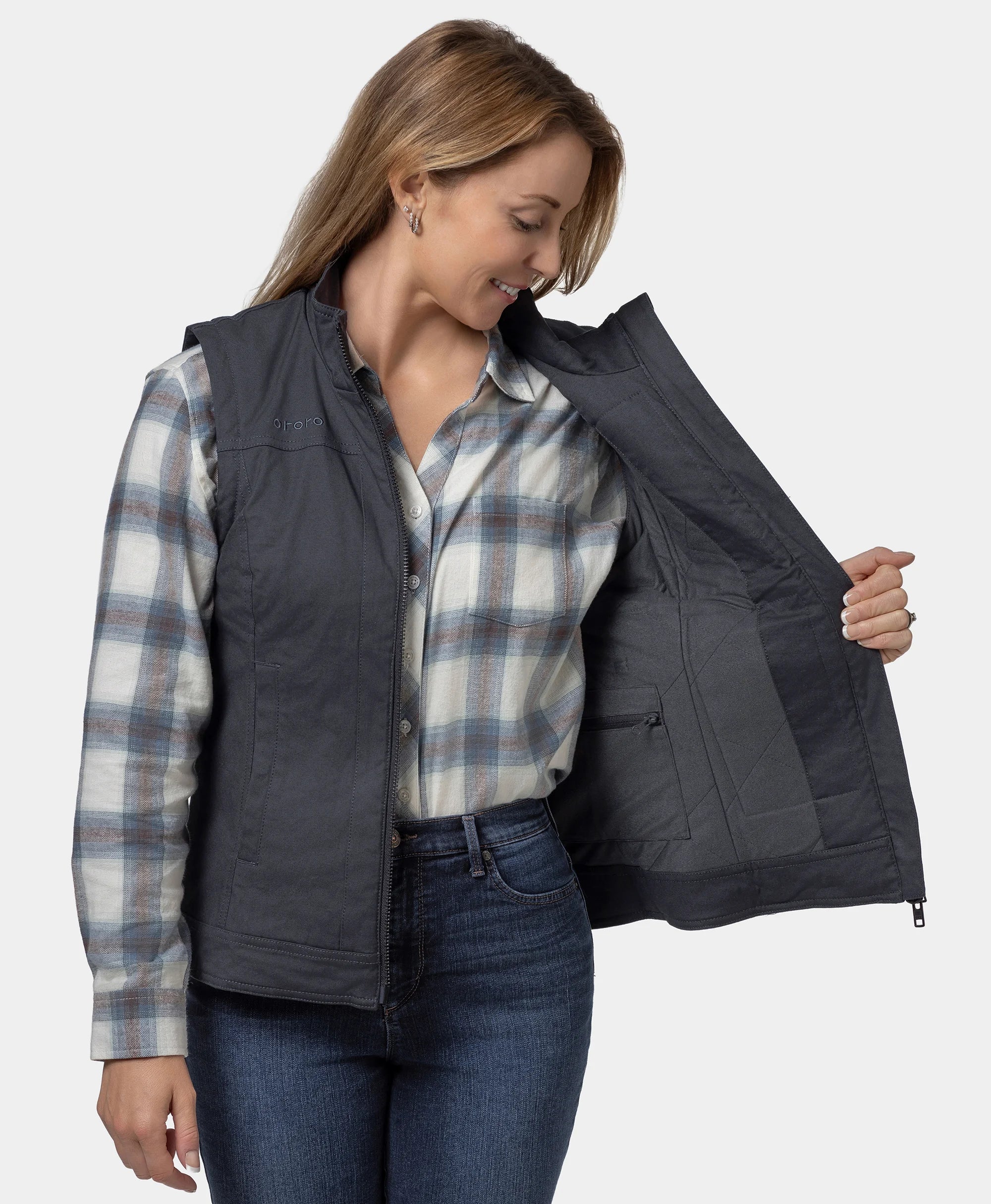 Cheyenne Women's 5-Zone Dual-Control Heated Canvas Vest (Apparel Only) - Image 5