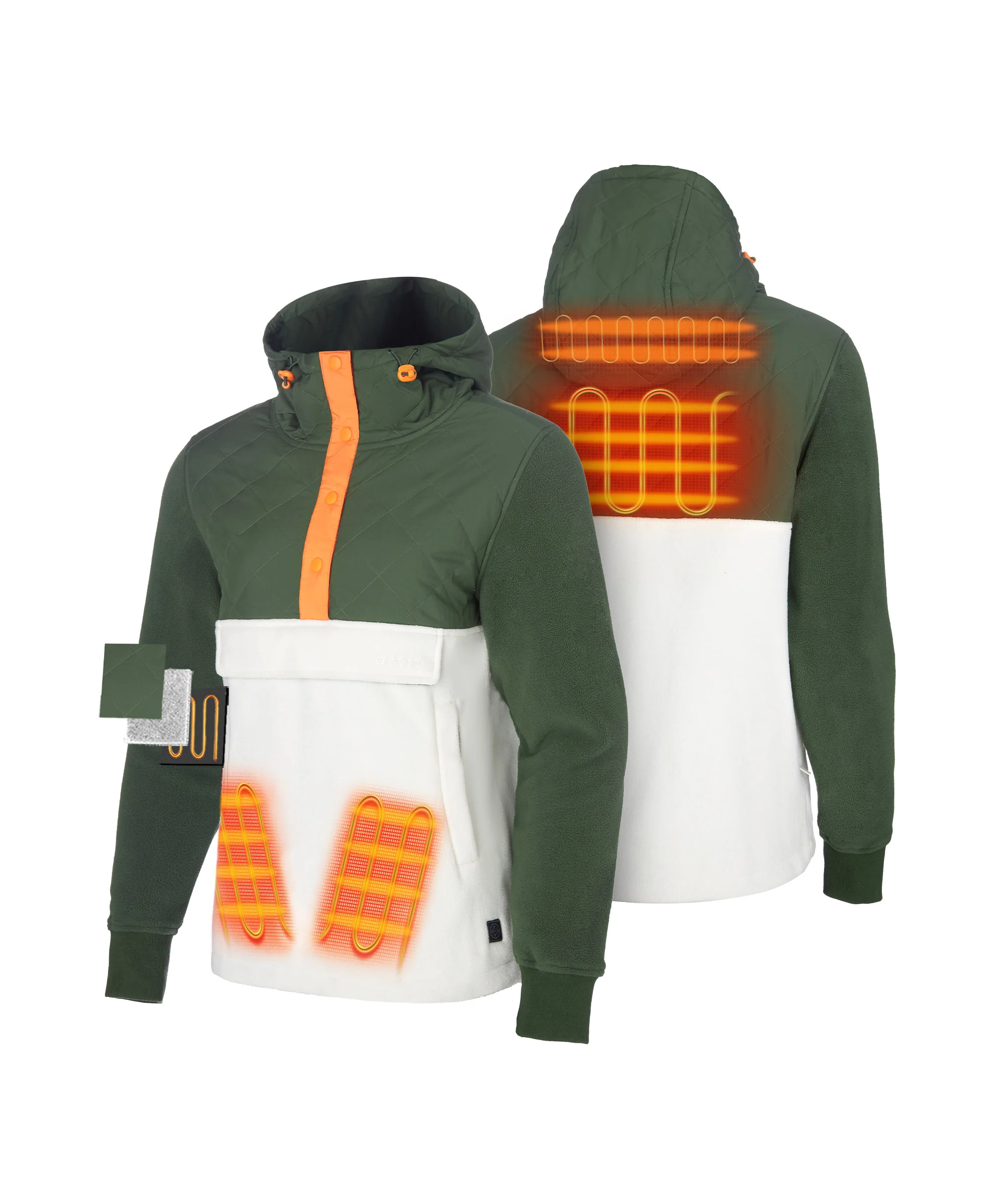 (Open-box) Daybreak Women's Colorblock Heated Anorak (Battery Set Not Included)