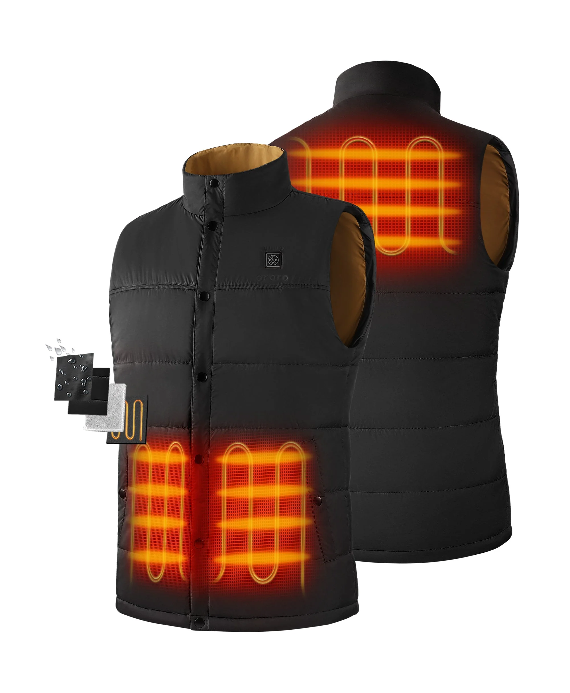 PuffLyte™ Men's Heated Lightweight Vest - Black (Apparel Only) - Image 2