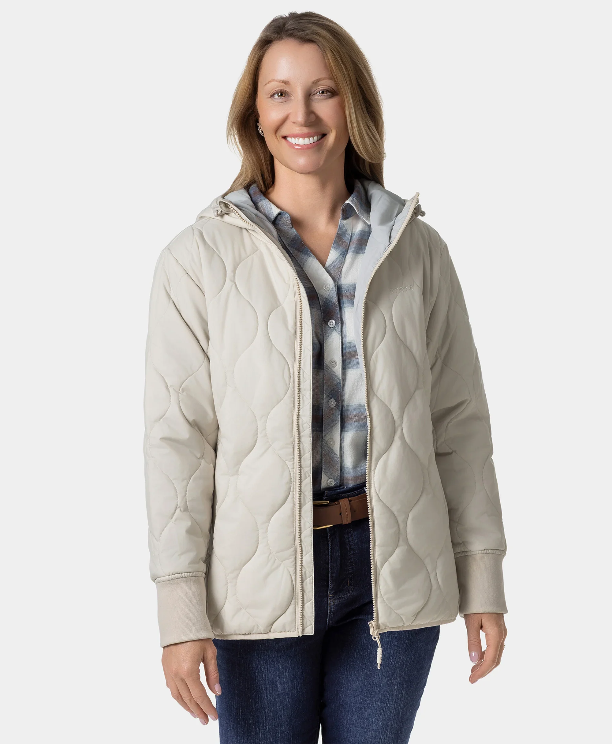 (Open-box) Stargazer Women's Heated Quilted Hoodie Jacket (Battery Set Not Included) - Image 4