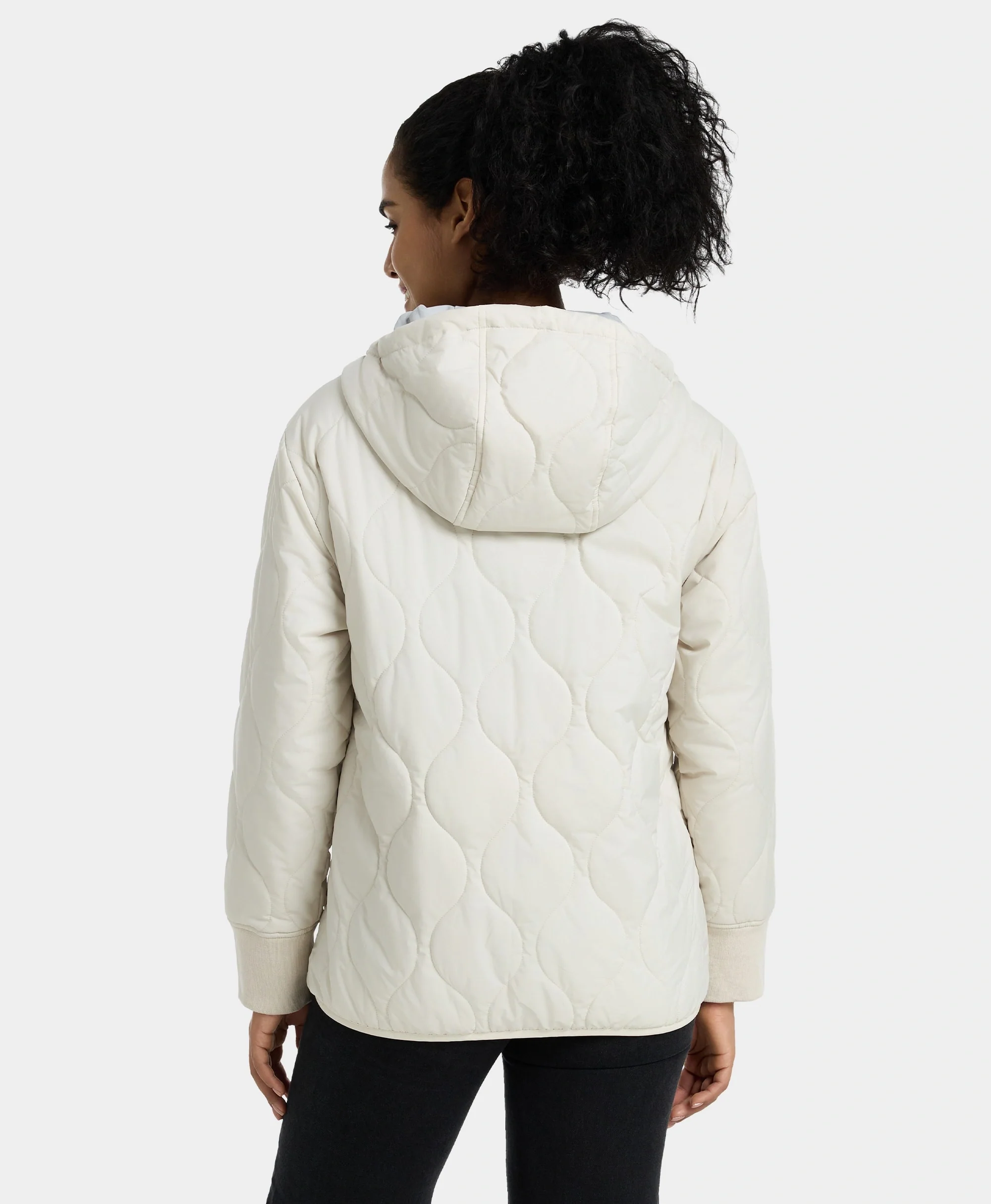 (Open-box) Stargazer Women's Heated Quilted Hoodie Jacket (Battery Set Not Included) - Image 7