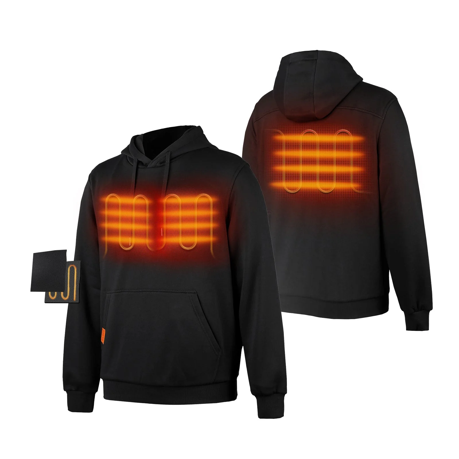 Unisex Heated Pullover Hoodie with Heating on Chests (Apparel Only) - Image 10