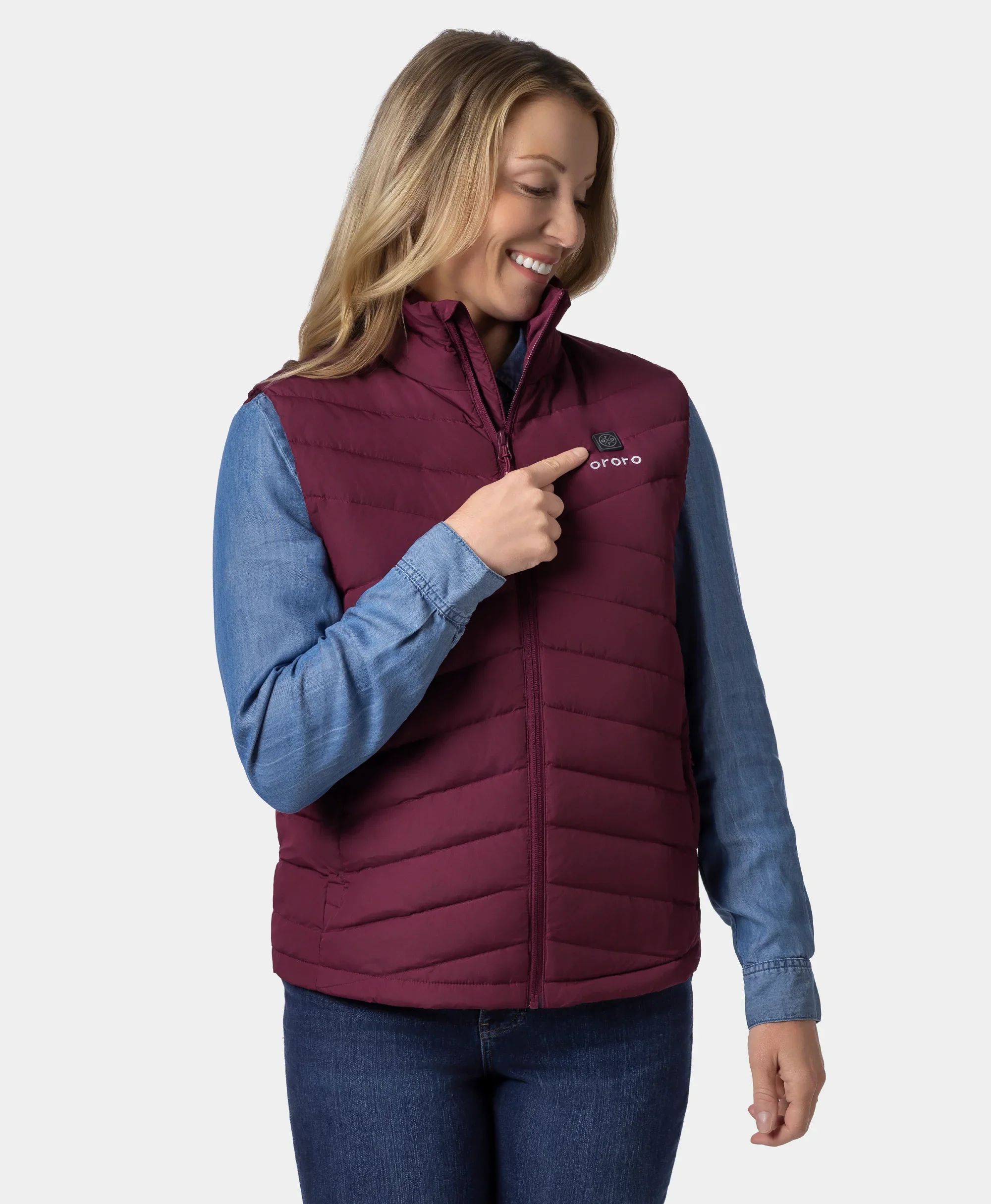 (Open-box) Women's Heated Lightweight Down Vest (Battery Set Not Included) - Image 17