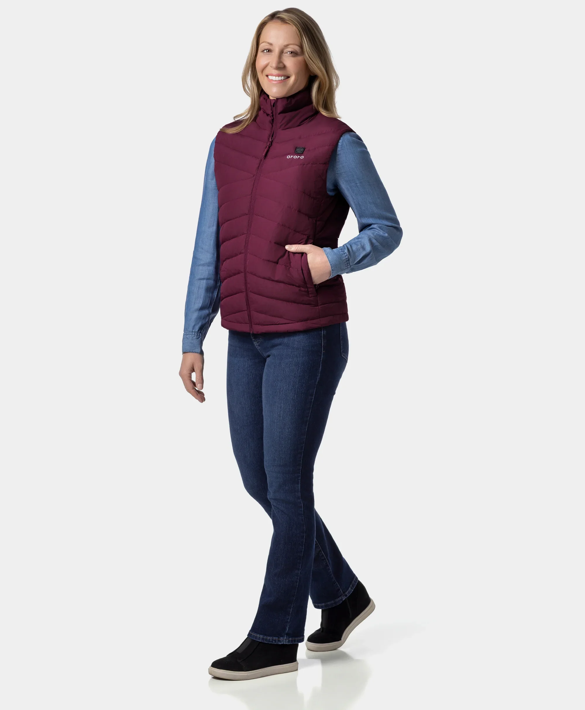 (Open-box) Women's Heated Lightweight Down Vest (Battery Set Not Included) - Image 18