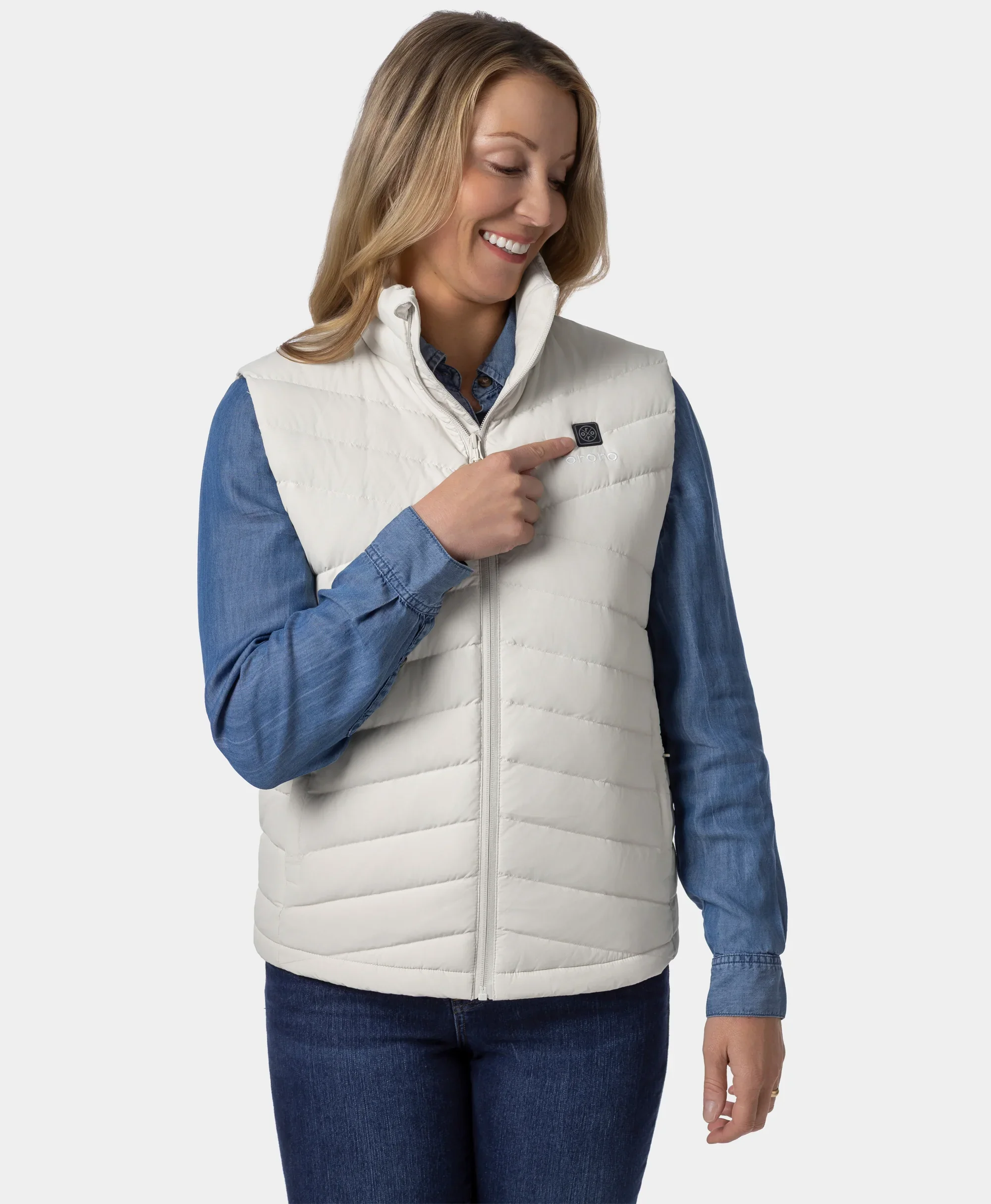 (Open-box) Women's Heated Lightweight Down Vest (Battery Set Not Included) - Image 30
