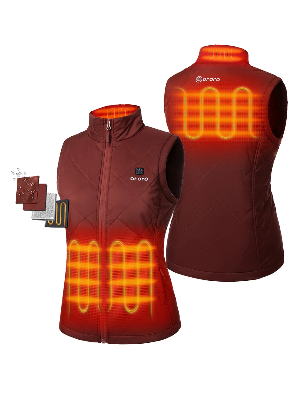 (Open-box) Women's Heated Quilted Vest (Battery Set Not Included) - Image 33