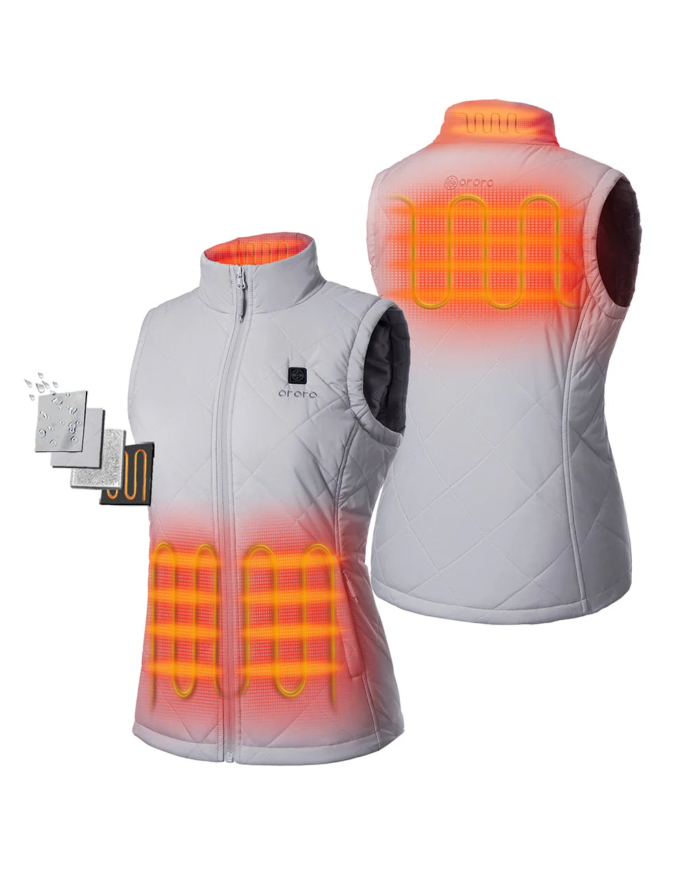 (Open-box) Women's Heated Quilted Vest (Battery Set Not Included) - Image 44