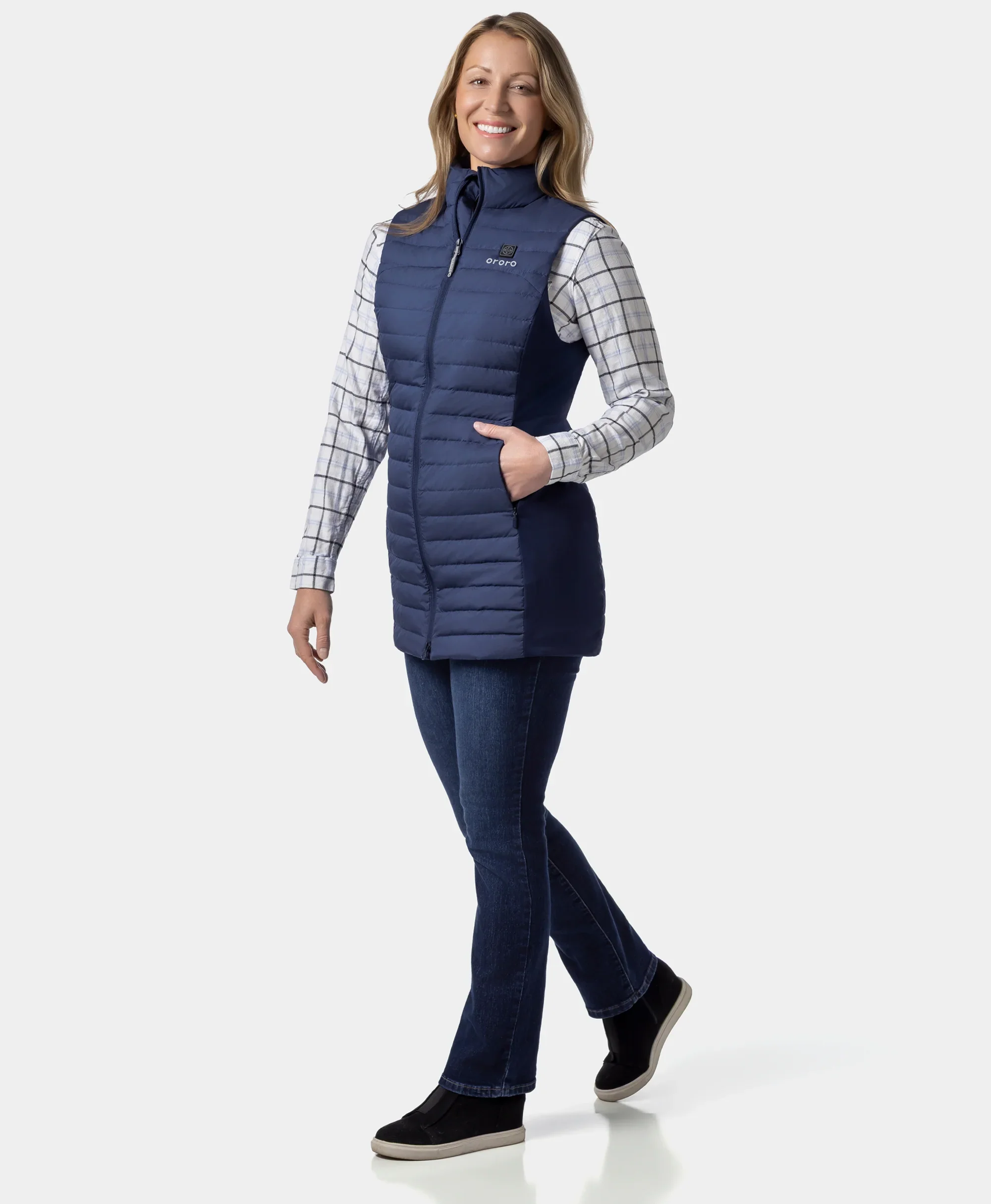 Cloudmere Women's 5-Zone Heated Long Down Vest - Image 24