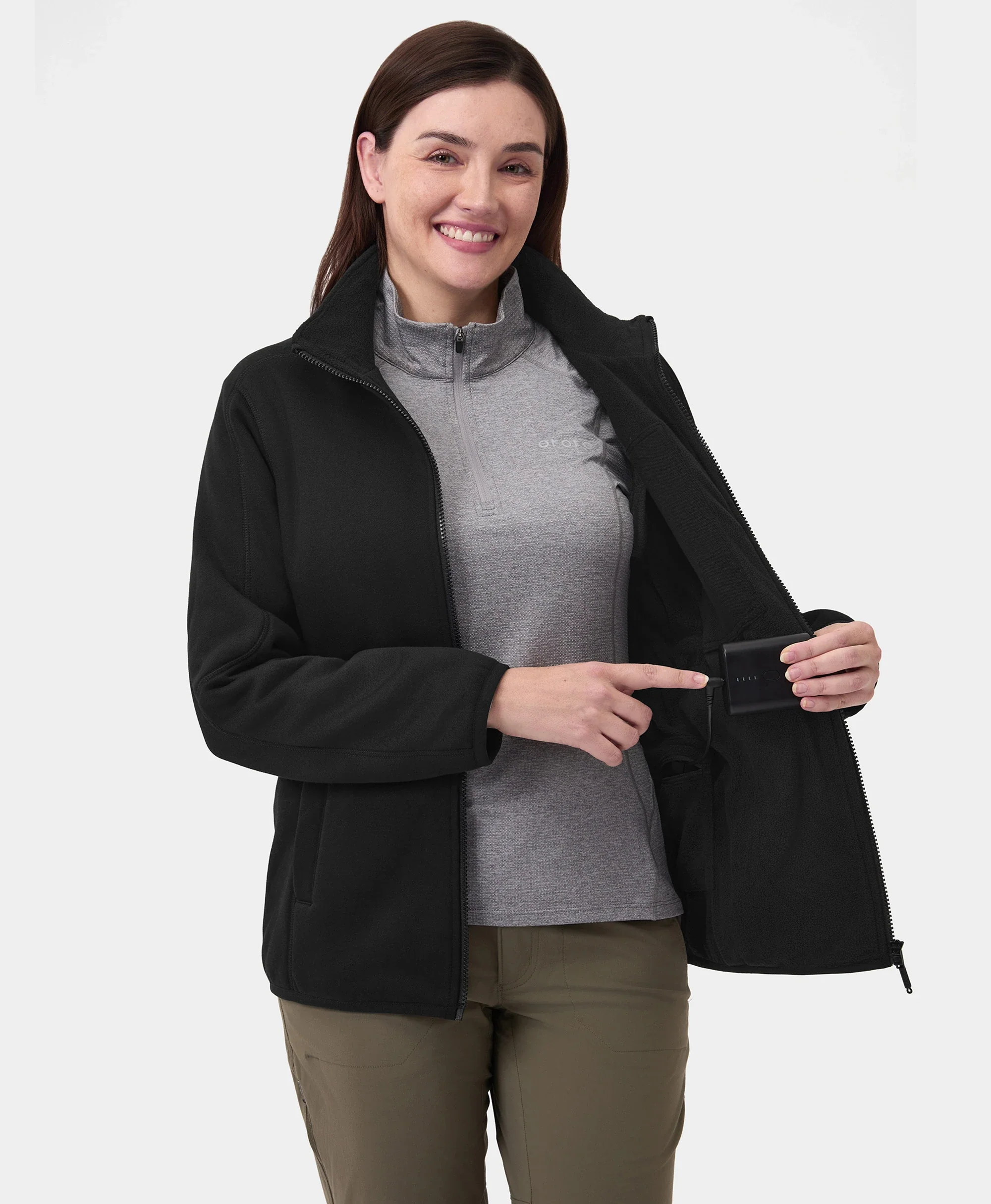 (Open-box) Women's Heated Full-Zip Fleece Jacket (Battery Set Not Included) - Image 4